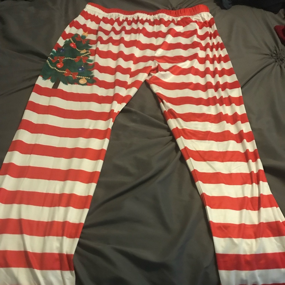 Christmas leggings - shiny material XXL